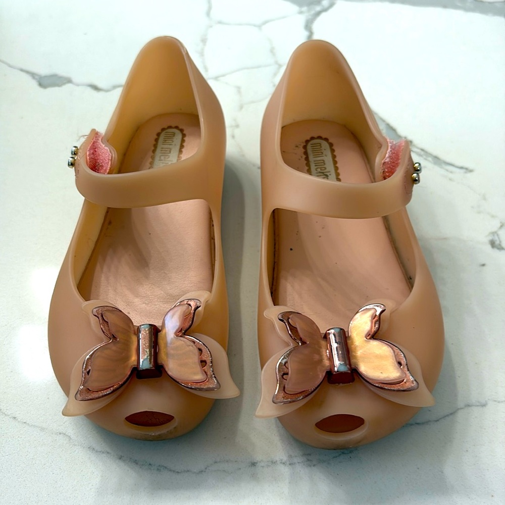 Mini Melissa shoes butterflies size 8c